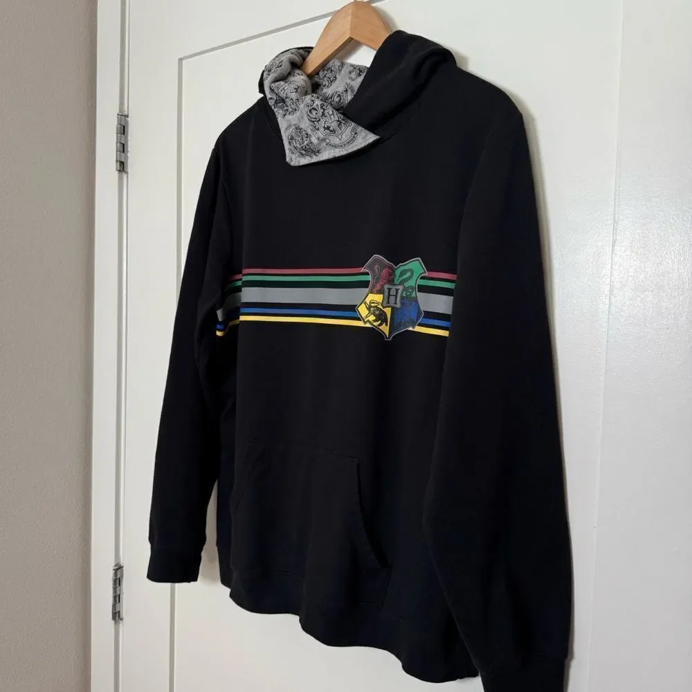 Harry Potter Hogwarts Hoodie Sweatshirt Youth Unisex Sz 2XL Black Pullover